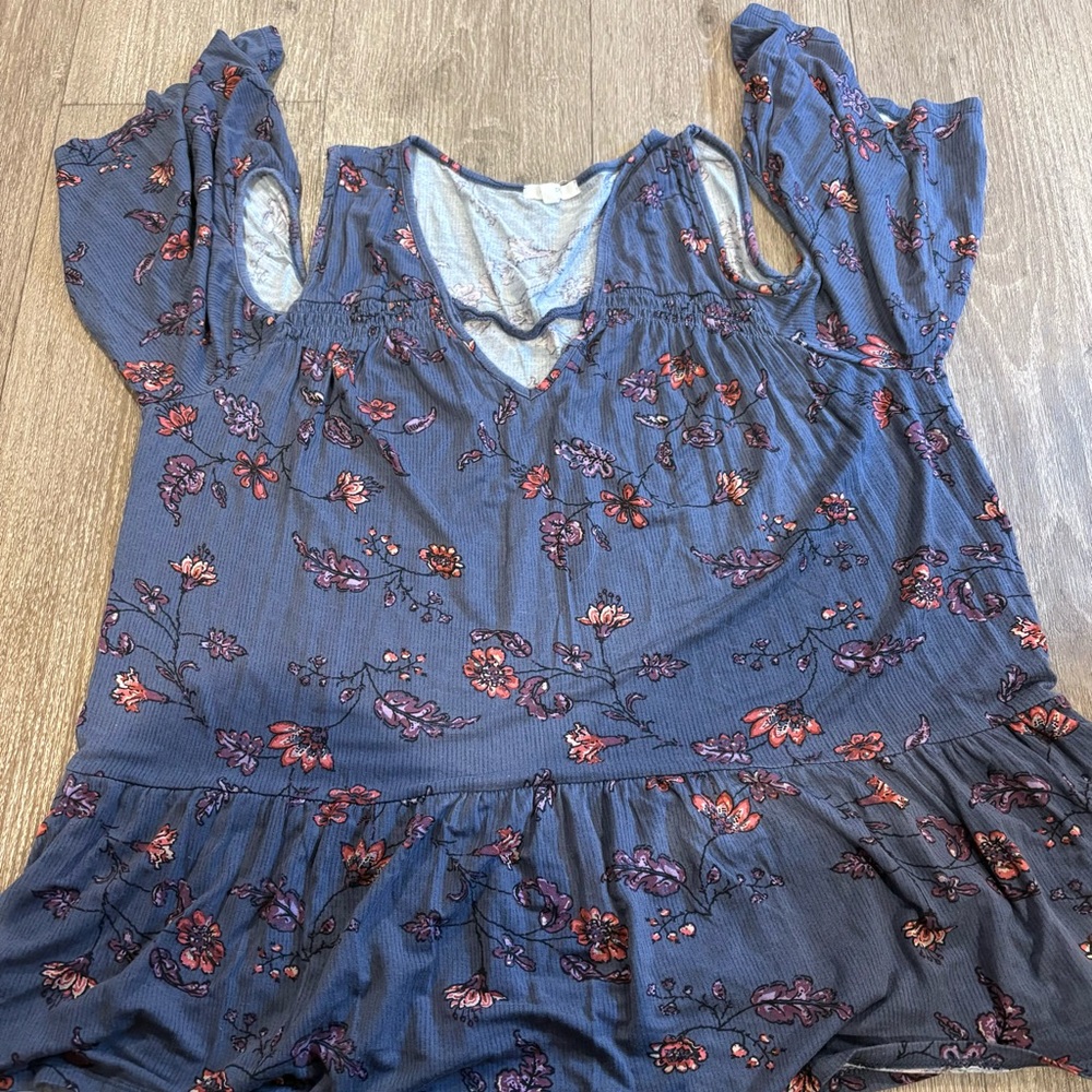 Floral Blue Women's Top